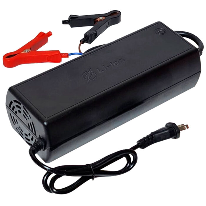 Cargador Para Batería Lifepo4 de 12V, Salida: 14.6V 30A, Modelo: 12V30A, Conector Cocodrilo