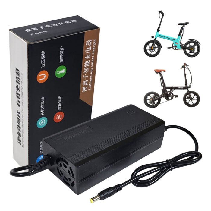Cargador Para Scooter Eléctrico de 36V, Salida: 42V 2A, Modelo: 36V2A, Conector 8mm.