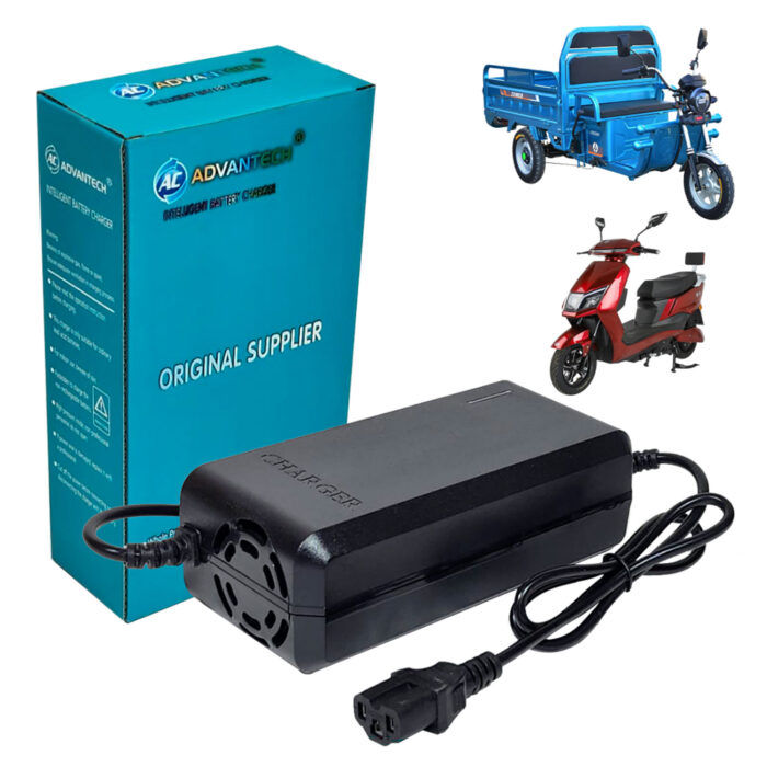 Cargador Para Moto Eléctrica de 60V 32AH, Modelo: 60V32AH, Conector IEC