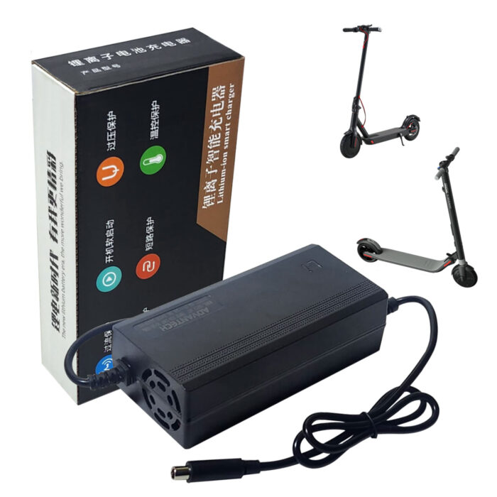 Cargador Para Scooter Eléctrico de 36V, Salida: 42V 2A, Modelo: 36V2A, Conector 8mm