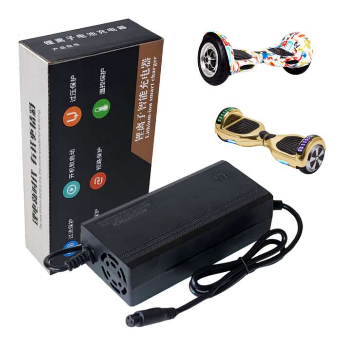 Cargador Para Hoverboard, Smart Balance de 36V, Salida: 42V 2A, Modelo: 36V2A, Conector GX12