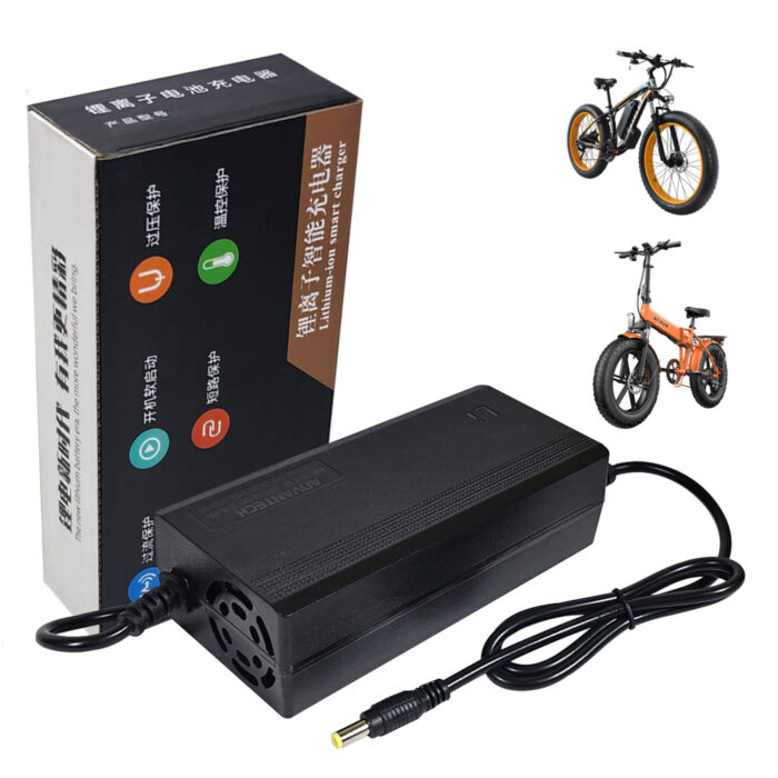 Cargador Para Bicicleta Eléctrica de 48V, Salida: 54.6V 2A, Modelo: 48V2A, Conector DC2.1